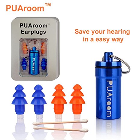 PUAroom SwimmingPro Waterproof and Soundproof Earplugs for Bath Sleeping Reliable Fixation For Daily Use Unique Shape of The EarPlug Prevent Water to Seep Comfortable For Shower The Ocean or the Pool