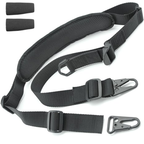 2 Point Gun Sling - Fits Any Rifle, Quick Length Adjuster, Shoulder Pad, 30"-56"- BDS 2x2 Hunting