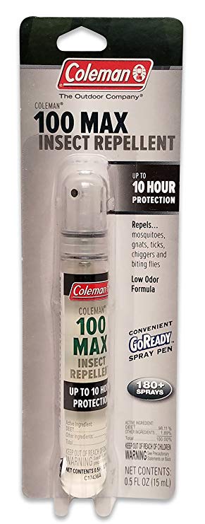 Coleman 100% DEET Insect Repellent, 100 Max Tick and Mosquito Repellent Pump