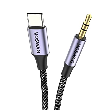 MOSWAG USB C to 3.5mm Audio Aux Jack Cable 6.6FT/2M,Type C to 3.5mm Headphone Stereo Cord Compatible with S20 Ultra S20  Note 10 20,Google Pixel 4/5 XL,OnePlus 7Pro 8Pro,Moto Z and Galaxy Note 10