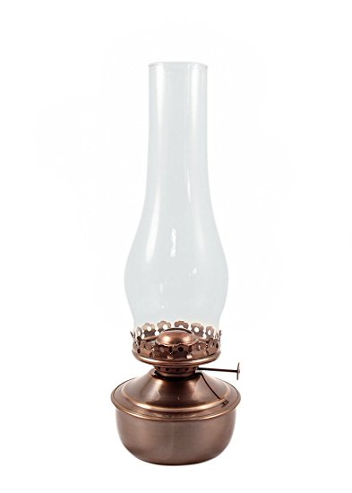Vermont Lanterns "Mansfield" Brass Table Oil Lamp 14" (Antique Brass)