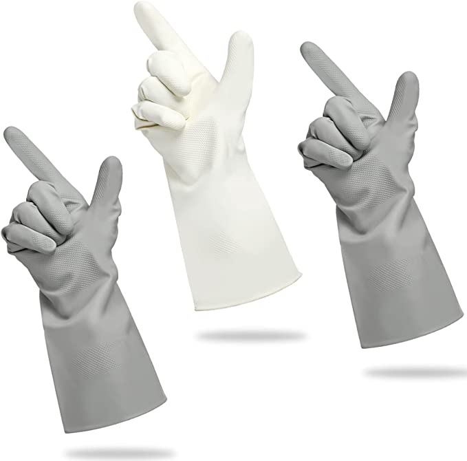Cleanbear Household Cleaning Gloves Reusable Dish Washing Glove Set of 3