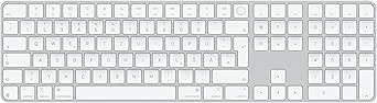 Apple Magic Keyboard mit Touch ID und Ziffernblock für Mac Modelle mit Apple Chip – Deutsch – Weiße Tasten ​​​​​​​