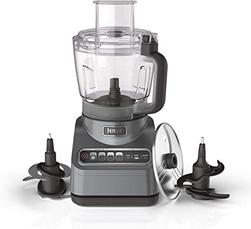 Ninja BN601 Professional Plus Food Processor 1000-Peak-Watts with Auto-iQ Preset Programs Chop Puree Dough Slice Shred with a 9-Cup Capacity and a Silver Stainless Finish