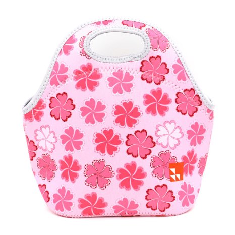 KOSOX® Lunch Tote/ Lunch Bag - Taste of Home - Simple & Delicious (Flower - Pink)