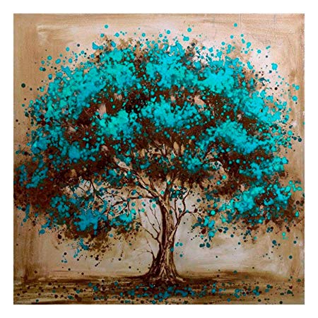 Artoree DIY 5D Diamond Painting by Number Kit for Adult, Full Drill Diamond Embroidery Dotz Kit Home Wall Decor-16x16" Tree