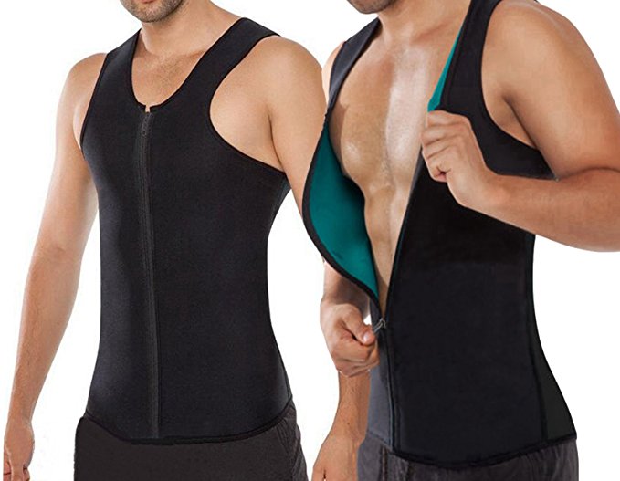 NonEcho Mens Sauna Vest Suit Sbr Diving Material Sweat like Crazy, Water Weight Loss, Burn More Fat