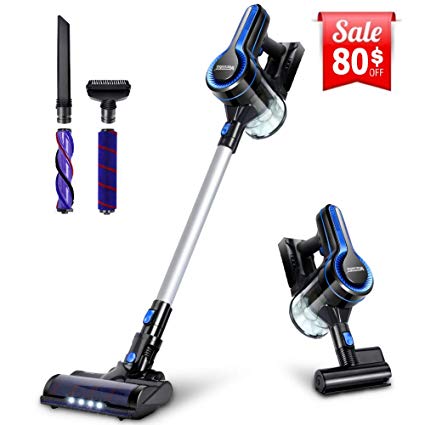 Cordless Vacuum, Vacuubo Stick Vacuum Cleaner with Max 18KPa Suction and LED Headlights Brush, Powerful Dust and Pet Hair Cleaning, Lightweight 4-in-1 Handheld Vacuum for Carpet and Hard Floor