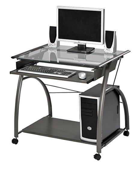 Acme 00118 Vincent Computer Desk, Silver