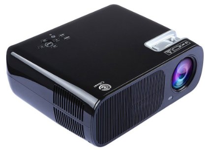 CiBestreg 2600 Lumens Portable LED Projector Video System for Home Theater Cinema Video Games TV Movie with HDMI Cable BL100-Black