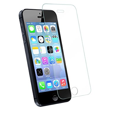 BeneU 0.26mm 2.5D 9H Premium Slim Tempered Glass Screen Protector Guard for iPhone 5s, iPhone 5, iPhone 5c