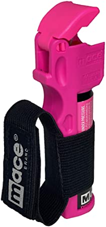 Mace Spray for Women, with Long Range with UV Dye 12' Spray, 2' Over Sabre Red Pepper Spray with, OC Gas Pepper Spray for Security Attractive Pink, with Blk/Strap Self Defense Weapons for Women