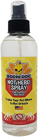 Bodhi Dog Not Here! Spray | Trains Your Pet Where Not to Urinate | Repellent & Training Corrector for Puppies & Dogs | for Indoor & Outdoor Use | No More Marking | Made in The USA 8oz