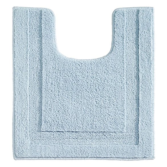 InterDesign Microfiber Polyester Contour Bathroom Rug – Water Spa