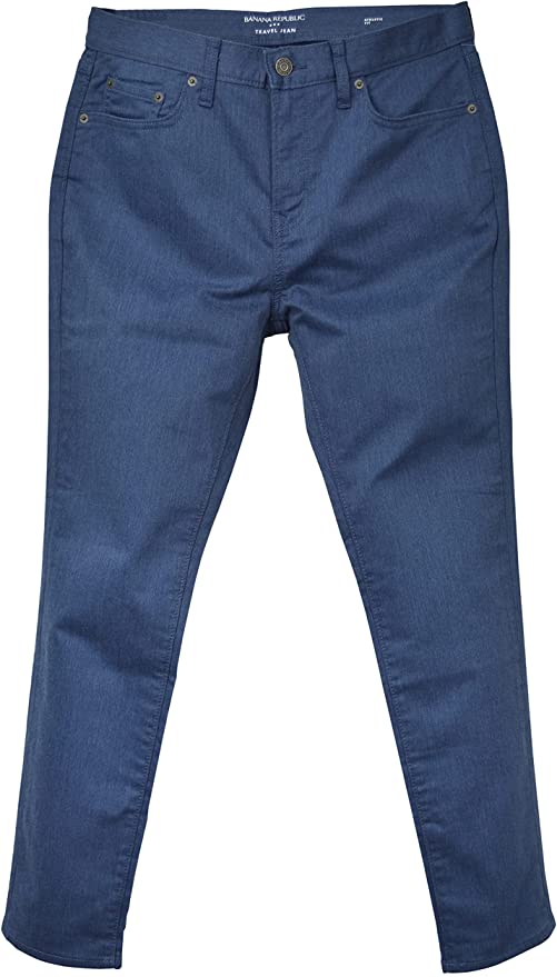 Banana Republic Mens 661842 Athletic Fit Soft Heathered Cotton Blend Travel Jeans