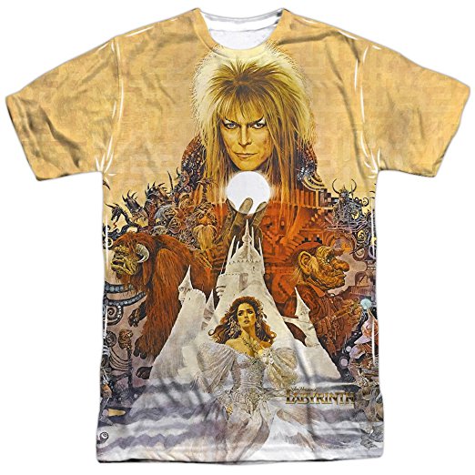 Labyrinth Family Fantasy Adventure Movie Cover Art Adult 2-Sided Print T-Shirt