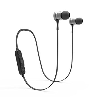 Sport Bluetooth Headphones, Amesica Magnetic Metal Wireless Earphones with Mic Stereo Headsets Support Noise Reduction Handsfree Call for iPhone iPad Samsung Laptop Mac Tablets (Magnetic - H5)