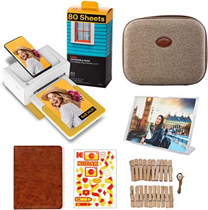 Kodak Dock Plus 4x6 Instant Photo Printer Accessory Gift Bundle – Bluetooth Portable Photo Printer Full Color Printing – Mobile App Compatible with iOS and Android – Convenient and Practical