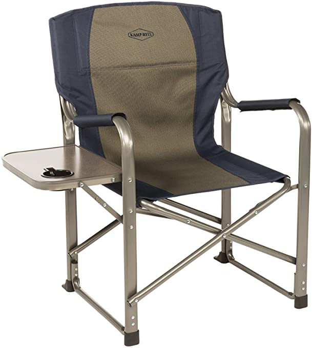 Kamp-Rite Director's Chair with Side Table, Blue