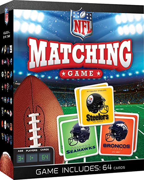 MasterPieces NFL Matching Game, Includes 64 Cards for Ages 3