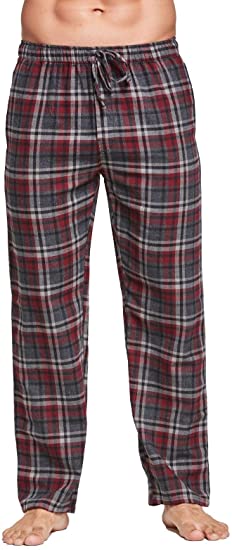 CYZ Men's 100% Cotton Premium Super Soft Flannel Plaid Pajama/Lounge Pants