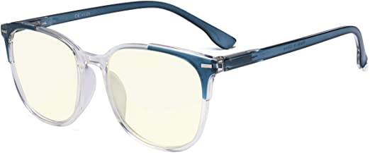 Eyekepper Oversize Blue Light Filter Glasses Women - Anti Digital Glare UV Ray Computer Readers - Blue  1.25