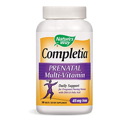 Nature's Way Completia Prenatal Multi-Vitamin w/DHA & Folic Acid, 240 Count