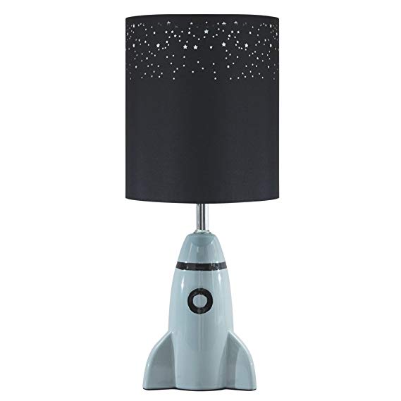 Ashley Furniture Signature Design - Cale Table Lamp - Children's Lamp - Rocket Base - Gray
