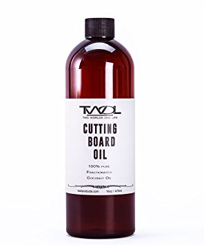 TWOL Cutting Board Oil 16 OZ - Butcher Block Oil & Bamboo Protection - 100% Fractionated Coconut oil - Protects and Prolong your Wooden Cookware