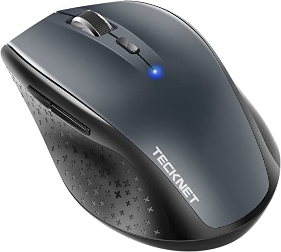 TECKNET Alpha Mouse Bluetooth 3200 DPI con 6 Livelli Regolabile, Mouse Senza Fili per Windows, 24-Mesi Durata della Batteria