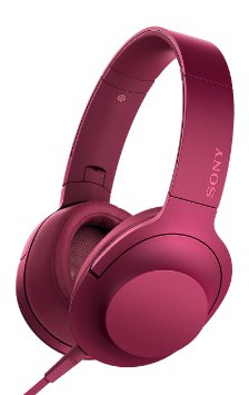 Sony h.ear on Premium Hi-Res Stereo Headphones, Bordeaux Pink