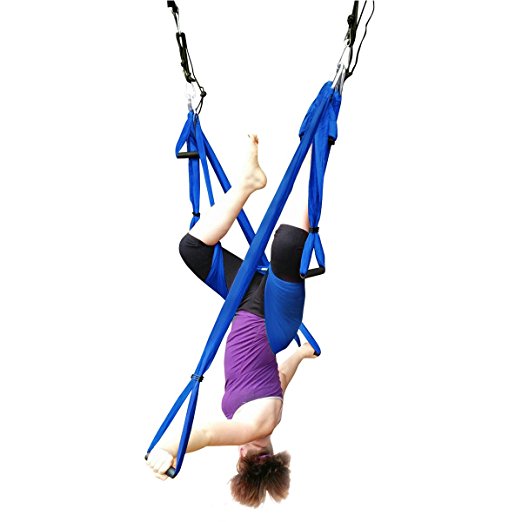 DAS Leben Yoga Trapeze - Flying Hammock - Yoga Swing/Sling/Inversion Tool Pilates Yoga Fitness (8 Colour Options)