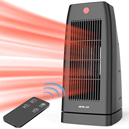 1500W Oscillating Ceramic Tower Heater with Remote Control, Timer, Two Speeds, Fast Heating for Middle Rooms, Office Floor, Powerful, Quiet and Portable, ETL Approved