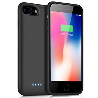 Battery Case for iPhone 6s Plus/6 Plus/8 Plus/7 Plus, iPosible 8500mAh Portable Rechargeable Charging Case for iPhone 6 Plus/6s Plus (5.5 inch) Protective Charger Case-Black
