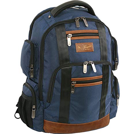 ORIGINAL PENGUIN Peterson Backpack Fits Most 15-inch Laptop and Notebook, Navy One Size