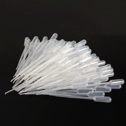 KINGLAKE Plastic Transfer Pipettes 3ML,Essential Oils Pipettes ,Graduated ,Pack of 100, Makeup Tool,100% Customer Satisfaction Guarantee