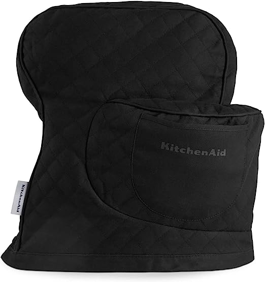 KitchenAid Quilted Fitted Tilt-Head Stand Mixer Cover Single Pack, Onyx Black, 14.375"x18"