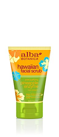 Alba Botanica Hawaiian, Pineapple Enzyme Facial Scrub, 4 Ounce