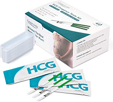 Pregnancy Test Strips with 40 Free Urine Cups, 40 HCG Test Strips Kits for Early Home Detection Pregnancy, Easy to Use, Reliable and Quick, Clear HCG Pregnancy Test Results with Over 99% Accurate
