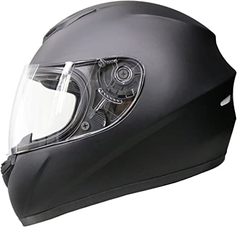 Leopard LEO-819 ECE 2205 Approved Full Face Motorbike Helmet Motorcycle Helmet - Matt Black XS (53-54cm)