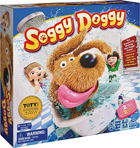 Soggy Doggy, The Showering Shaking Wet Dog Award-Winning Kids Game Board Game for Family Night Fun Games for Kids Toys & Games, for Kids Ages 4 and up