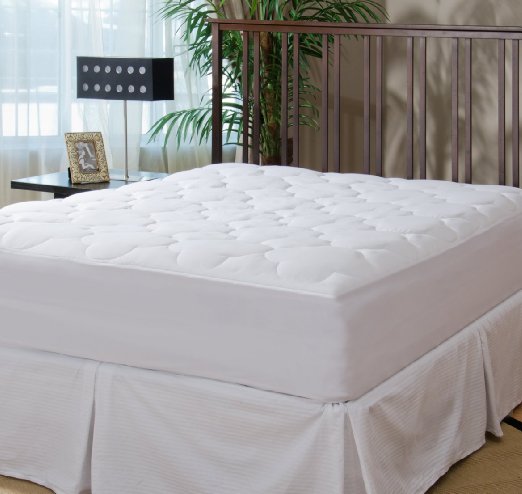 Micropuff - Down Alternative Mattress Pad - Fitted Style - Full XL 54"x80" - Skirt stretches up to 15"!