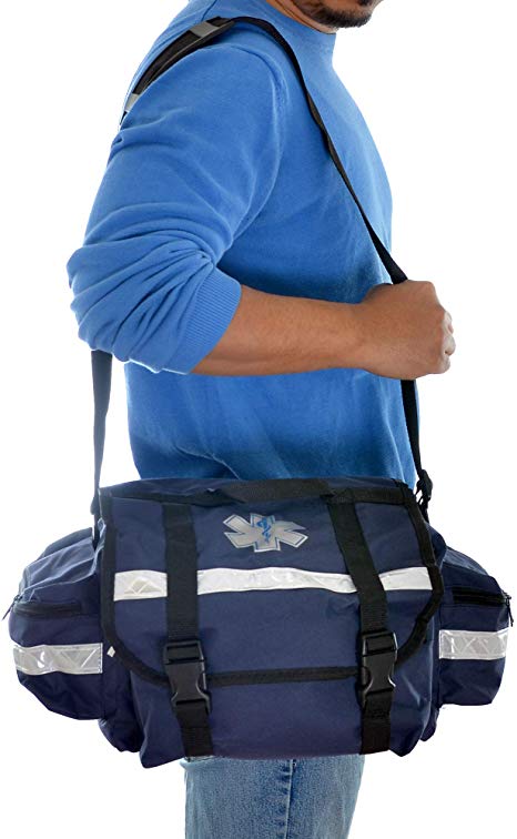 Dealmed First Responder Trauma Bag, Medium, Blue