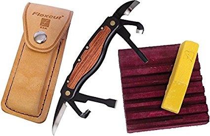 Flexcut Right-Handed Carvin' Jack, Folding Multi-Tool for Woodcarving, 4 1/4 Inch Closed Length, 6 Blades Included (JKN91)
