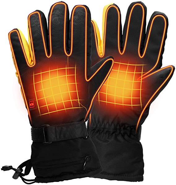 GENERAL ARMOR Heated Gloves for Men & Women, Waterproof Thermal Gloves for Hiking Skiing Motorcycle