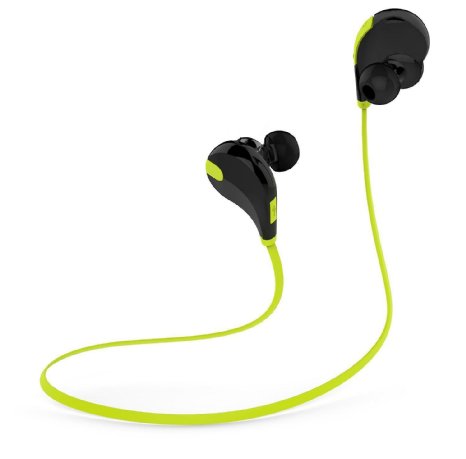 Syhonic Bluetooth Headphones Sport Wireless Stereo Earphones with Mic for iPhone 6s Plus 6 5c 5s 4s ipad LG G2 Samsung Galaxy S6 S5 S4 Note 5 4 and Other Cell Phones Green