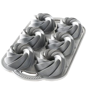 Nordic Ware Heritage Bundtlette Cake Pan, Metallic