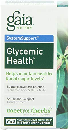 Gaia Herbs Glycemic Health Liquid Phyto-Capsules, 60 Count