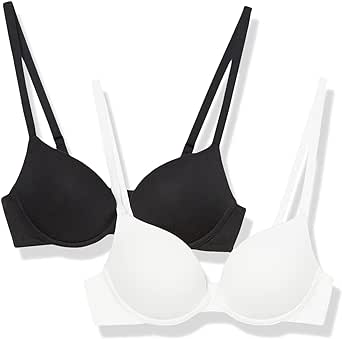 Amazon Essentials Women's Push-Up Cotton Bra, Pack of 2