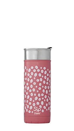 S'ip by S'well 20316-B18-07565 Stainless Steel Travel Mug, 16oz, Happy Face